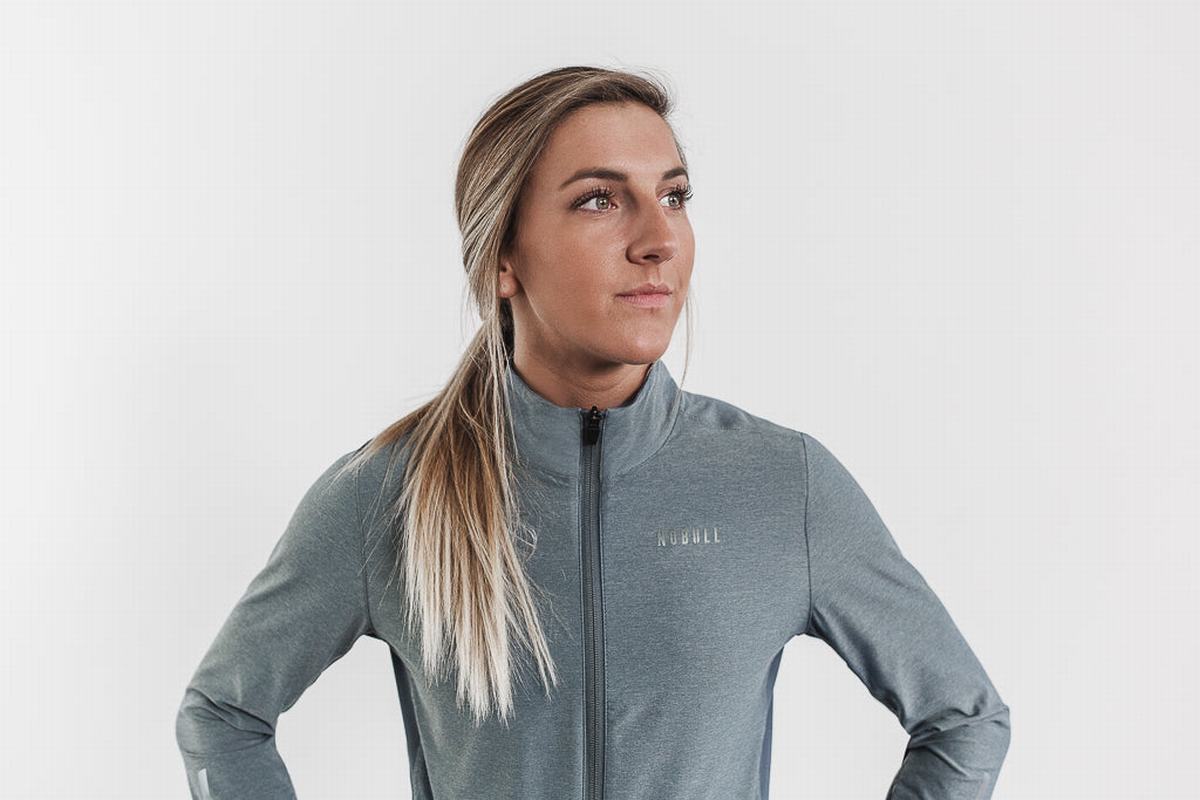 Nobull 4-way Stretch Woven Women's Jackets Grey Blue | Australia (CS6309)